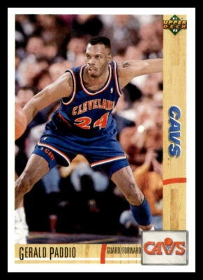 1991 Upper Deck #230 Gerald Paddio  RC  Cleveland Cavaliers - Image 1 of 2