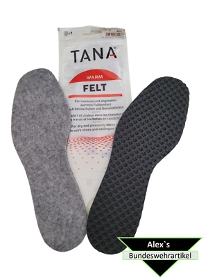 TANA Einlegesohle FELT Schuhe Einlegesohle Schuheinleger Neu 399