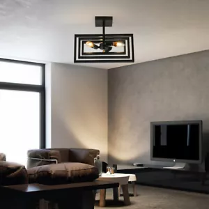 Modern Farmhouse Chandelier Light Fixture Flush Pendant Lamp Ceiling Lighting - Picture 1 of 12