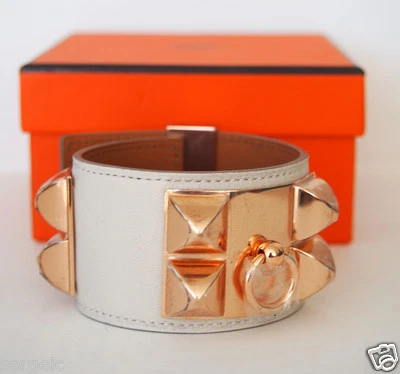 New Authentic HERMES CDC Collier de Chien Craie Rose Gold Chalk Hardware - Image 1 of 4