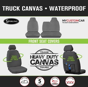 Hino 300 Wide Truck 2011-On Canvas Waterproof Custom FRONT Truck Seat Covers - Picture 1 of 10