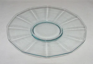 SET OF SIX PERFECT Vintage Blue Fostoria "FAIRFAX" 7 1/2" Cream Soup Liners!! - Picture 1 of 2