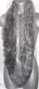 4 x 28 Grey Mink Faux Fur Scarf Claire's New - Picture 1 of 3