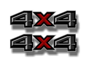 2- 4x4 Beveled Print Decals f Pickup Highboy Truck Off Road Vinyl Sticker - Bild 1 von 3