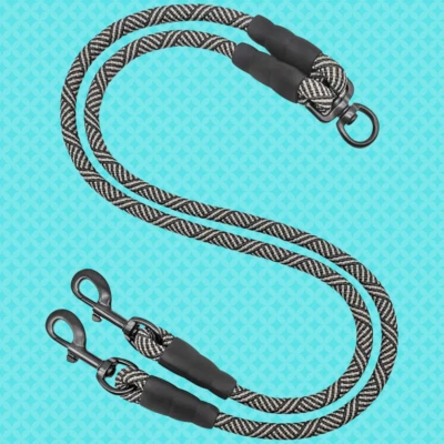 Double Dog Leash Coupler, Tandem Leash for Two Dogs, No Tangle 360° Swivel Dual - Image 1 of 4