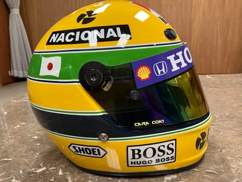 Ayrton Senna 92 Suzuka GP Honda V12 last run era 1/1 helmet Cover