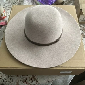 Ana Felt Floppy Hat Wide Brim Creamy Mauve Outdoors Cute Comfy Easy Clean Womens - Picture 1 of 5