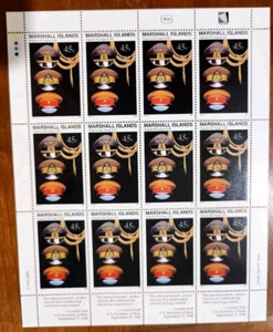 MARSHALL ISLANDS, SCOTT #265 - 45 Cent Stamp Sheet 1990 WWII MNH - Picture 1 of 2