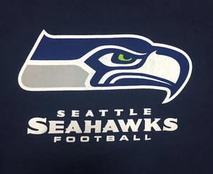 NFL Seattle Seahawks Shirt Team Apparel Football Navy Blue Logo Size XL READ - Picture 1 of 7