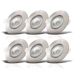 Recessed Lights Set of 6 LED Downlights 4.9W Ceiling Spots Dimmable Warm White - Picture 1 of 11