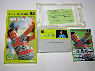 Jumbo Ozaki no Hole in One Super Famicom SFC Japan import +box manual US Seller - Image 1 of 4
