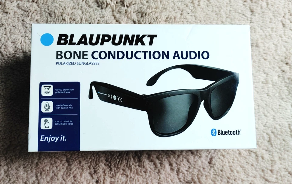 Blaupunkt Bone Condition Audio Polarized Sunglasses /Glasses - Music & Calls NIB - Image 1 of 4