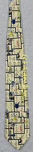 CHEMISTRY PERIODIC TABLE ELEMENTS SCIENCE LAB Museum Artifacts Silk Necktie NEW - Picture 1 of 7