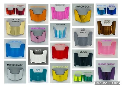 Viseiras cromadas para mini capacete de futebol americano com clipes - Imagem 1 de 2