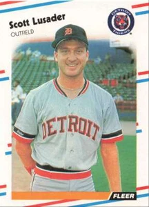 1988 Fleer Baseball Rookie Card Scott Lusader Detroit Tigers #62 - Picture 1 of 2