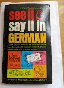 T-21 Rare See it and say it in German Signet Language Book 1962 Signet Language - Imagen 1 de 2