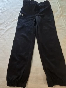 Youth Size 6 Black Under Armour Ball Pants Guc! - Picture 1 of 8