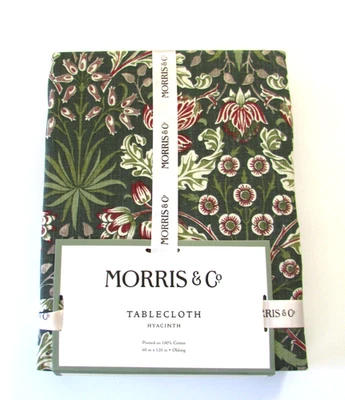Morris & Co. William Morris Navidad Rojo y Verde HYACINTO 60" X 120" Mantel Foto 1 de 4