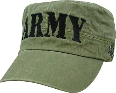 Gorra de béisbol verde OD lavada superior plana del ejército de EE. UU. / Foto 1 de 1