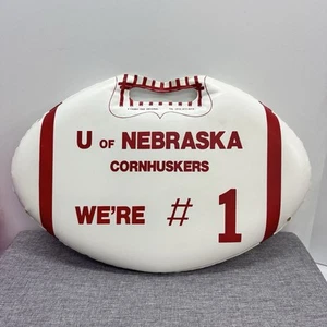 VTG RARE University Of Nebraska Cornhusker Football Foam Seat Cushion We’re #1 - Picture 1 of 9