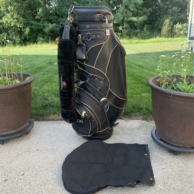 Hot Z Falcon Cart Bag 6 way Black w/Rain Cover - Image 1 of 4