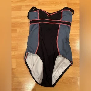 Nike Neon Pink , Black and Gray Swimsuit - Picture 1 of 7