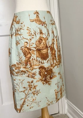 Falda Lápiz Steven Stolman Mujer Talla 8 Estampado Floral Chinois Forrada Como Nueva Foto 1 de 4