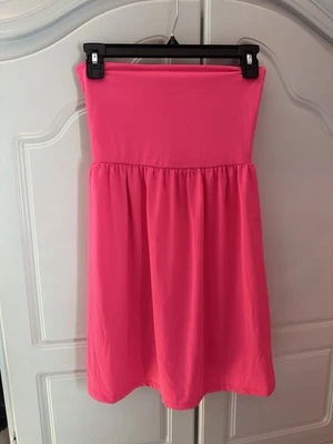 Vestido de natação OP rosa quente sem alças – Tamanho P (3–5) - Imagem 1 de 3