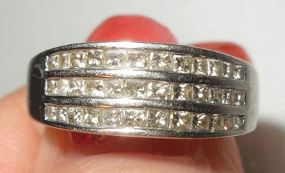 10k W/Gold TOMAS RAE  0.75ct Princess Cut Diamond Ring ~ SGL Certified ~ R0264 — 第 1/4 张图片