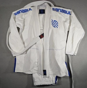 Sanabul BJJ Gi Set Men's A3 White Trim Uniform w/ A2 Belt Brazilian Jiu Jitsu - Picture 1 of 20
