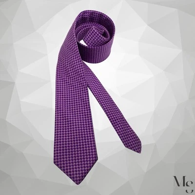 $105 TED BAKER Purple Geometric Silk Tie Made In  In USA 58”-3" NWT - Image 1 of 4