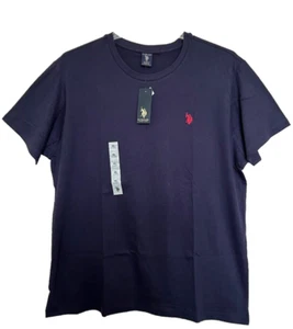 Neu mit Etikett - Herren XL US POLO ASSOCIATION T-SHIRT - MARINEBLAU mit rotem Logo - 100 % Baumwolle - NEU - Bild 1 von 19