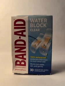Band-Aid Brand Water Block Clear Waterproof Sterile Adhesive Bandages  - Picture 1 of 3