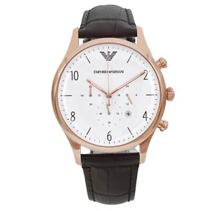 Emporio Armani Chronograph Rose Gold-Tone Stainless Steel Mens Watch AR1916 - Picture 1 of 3