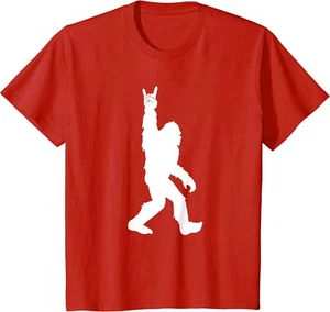 Funny Bigfoot Rock And Roll For Sasquatch Believers Youth Unisex T-shirt - Picture 1 of 8