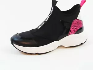 Michael Kors Willow Slip On Sneaker (Women's) - Black/Wht/Pk - Left.8; Right.8.5 - Picture 1 of 8