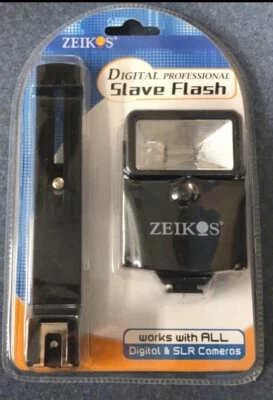 Flash escravo digital Zeikos ZE-DS12 com suporte funciona com todas as câmeras digitais e SLR - Imagem 1 de 3
