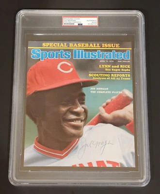 JOE MORGAN Signed Magazine Cover-HALL OF FAME-CINCINNATI REDS-PSA - Image 1 of 4