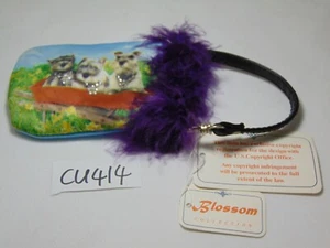BLOSSOM COLLECTION MINI COIN PURSE CHILD SMALL Schnauzer DOG PRINT CUTE 3" X 5"  - Picture 1 of 7