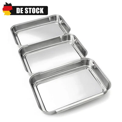 3 teilig Panierset Panierstraße Panierschalen stapelbar aus Edelstahl - Bild 1 von 4