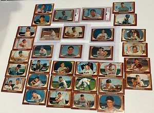 1955 Bowman lot 33 diff #131-162 PSA 3 Newcombe & HOFs PSA Hodges, Minoso Feller - Picture 1 of 24