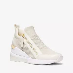 Michael Kors Women's Willis Wedge Trainer CHAMPAGNE (Size 9) NEW IN BOX - Picture 1 of 5