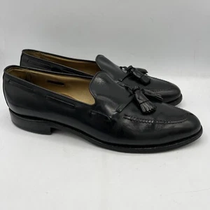 Zapatos de vestir Allen Edmonds Grayson para hombre 10 B mocasines con borla de cuero negro 8217 - Imagen 1 de 9