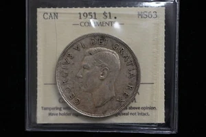 1951 Canada. ($1) Dollar. ICCS Graded MS-63. (XEK 033) - Imagen 1 de 3