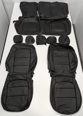 Capas de assento de couro preto KR61 para Ford Bronco Sport Base 2021-2023 - Imagem 1 de 4