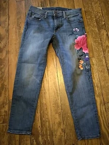 POLO RALPH LAUREN Women's Floral Embroidered Tompkins Skinny Crop Jeans Size 27 - Picture 1 of 17