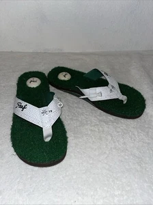 Reef Mulligan Men's Golf Sandals Size 8 Flip Flops Green/White - Picture 1 of 21