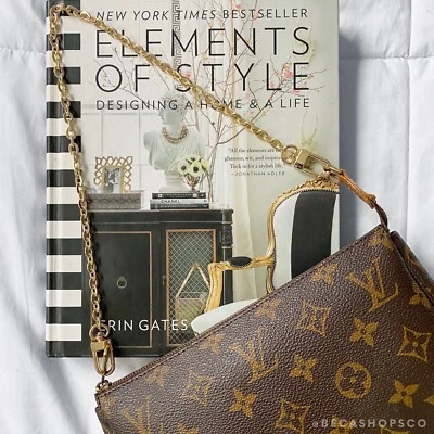 Correa de cadena ovalada de hombro de repuesto para Louis Vuitton Pochette 16" Foto 1 de 4