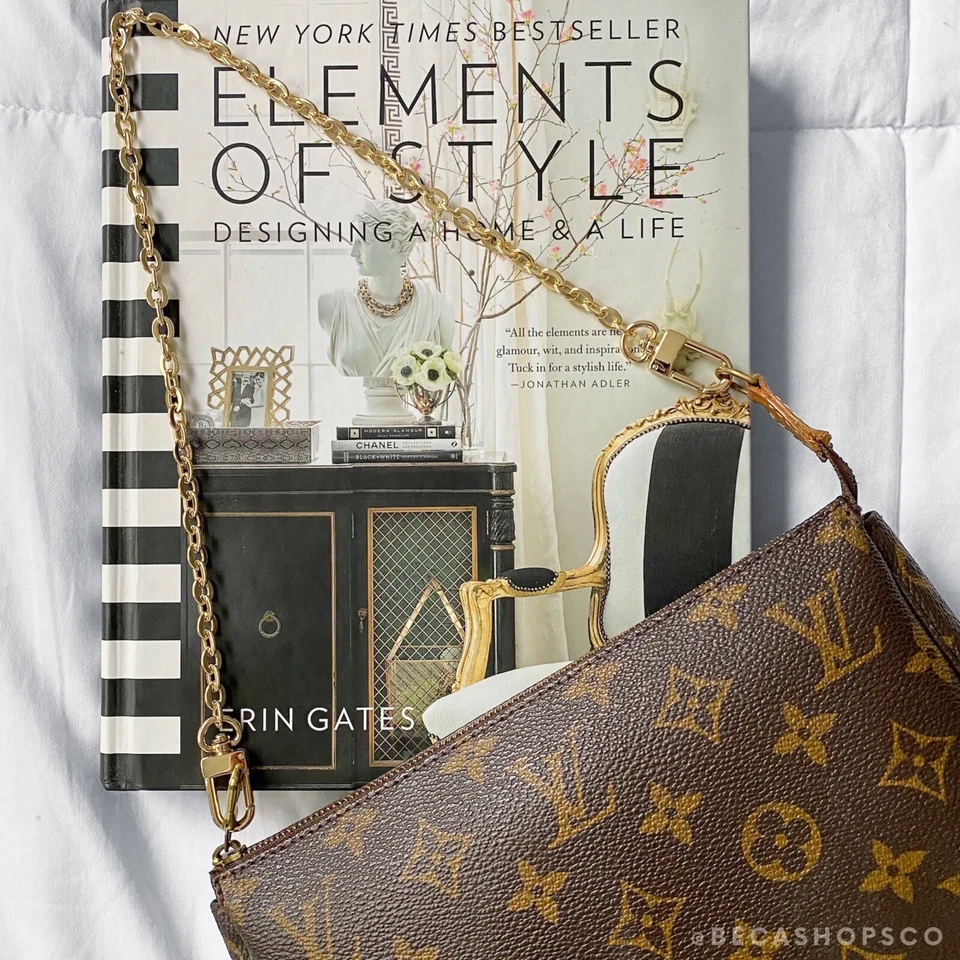 Correa de cadena ovalada de hombro de repuesto para Louis Vuitton Pochette 16" Foto 1 de 4