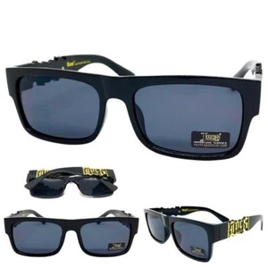 Hombre Motero Gánster Resistente Hip Hop Rapero Locs Gafas Montura Negra Oscuros - Imagen 1 de 7